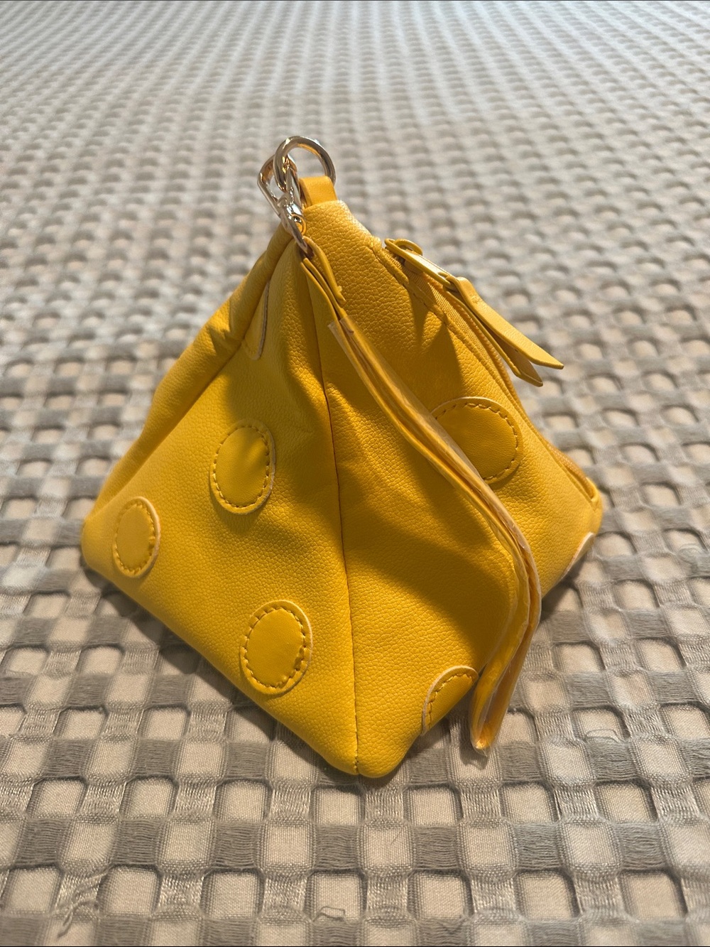 Disney Parks Remy Ratatouille Yellow Zipper Wristlet with Blue Check Lining NWOT - Picture 3 of 9